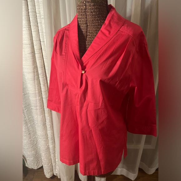 Women’s Bright Pink Talbots Top In Excellent Condition Sz 16petite - Picture 3 of 7